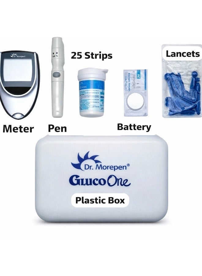 دكتور.موربين دكتور موريبن BG-03 جلوكو وان جهاز قياس السكر مع 25 شريط اختبار مجاني داخل الصندوق - Image 2